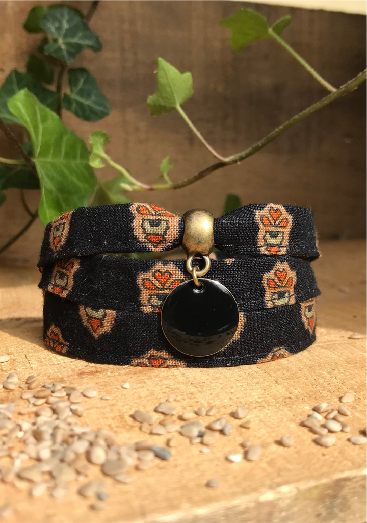 Bracelet provençal 3 tours Mirabeau noir