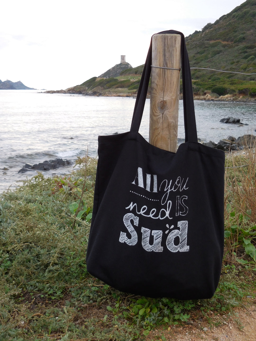 Cabas en jean noir All you need is sud Marius