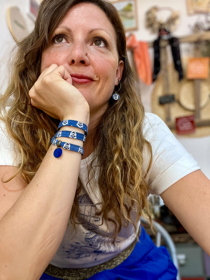 Boucles d’oreilles créoles provencales Mazette jaune