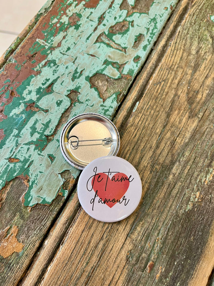 Badge Je t’aime d’amour