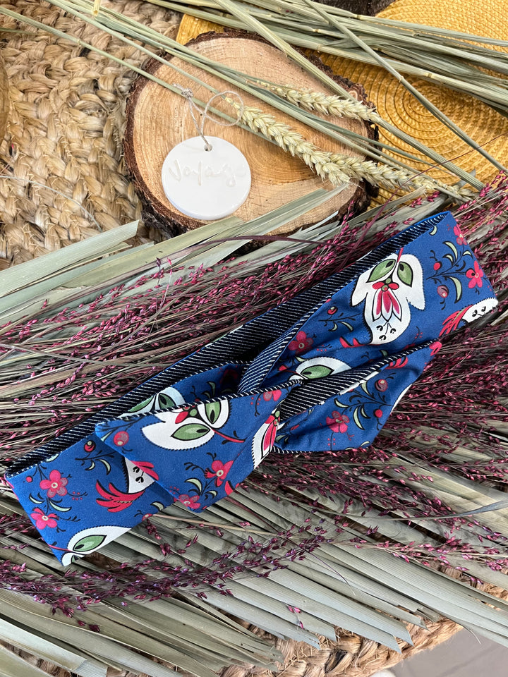 Headband provençal réversible à nouer Le Maillane