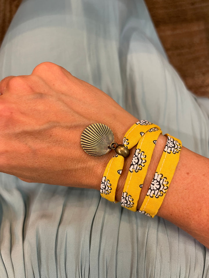 Bracelet tissu provençal Borély 3 tours