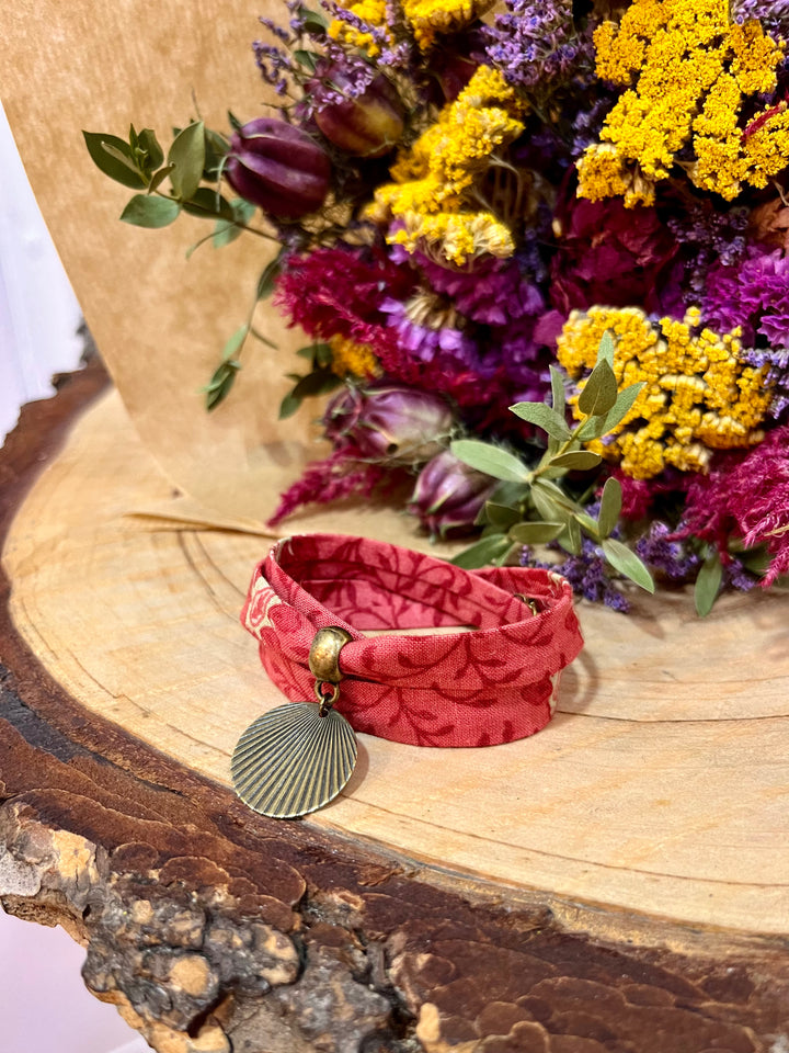 Bracelet tissu provençal Borély 3 tours