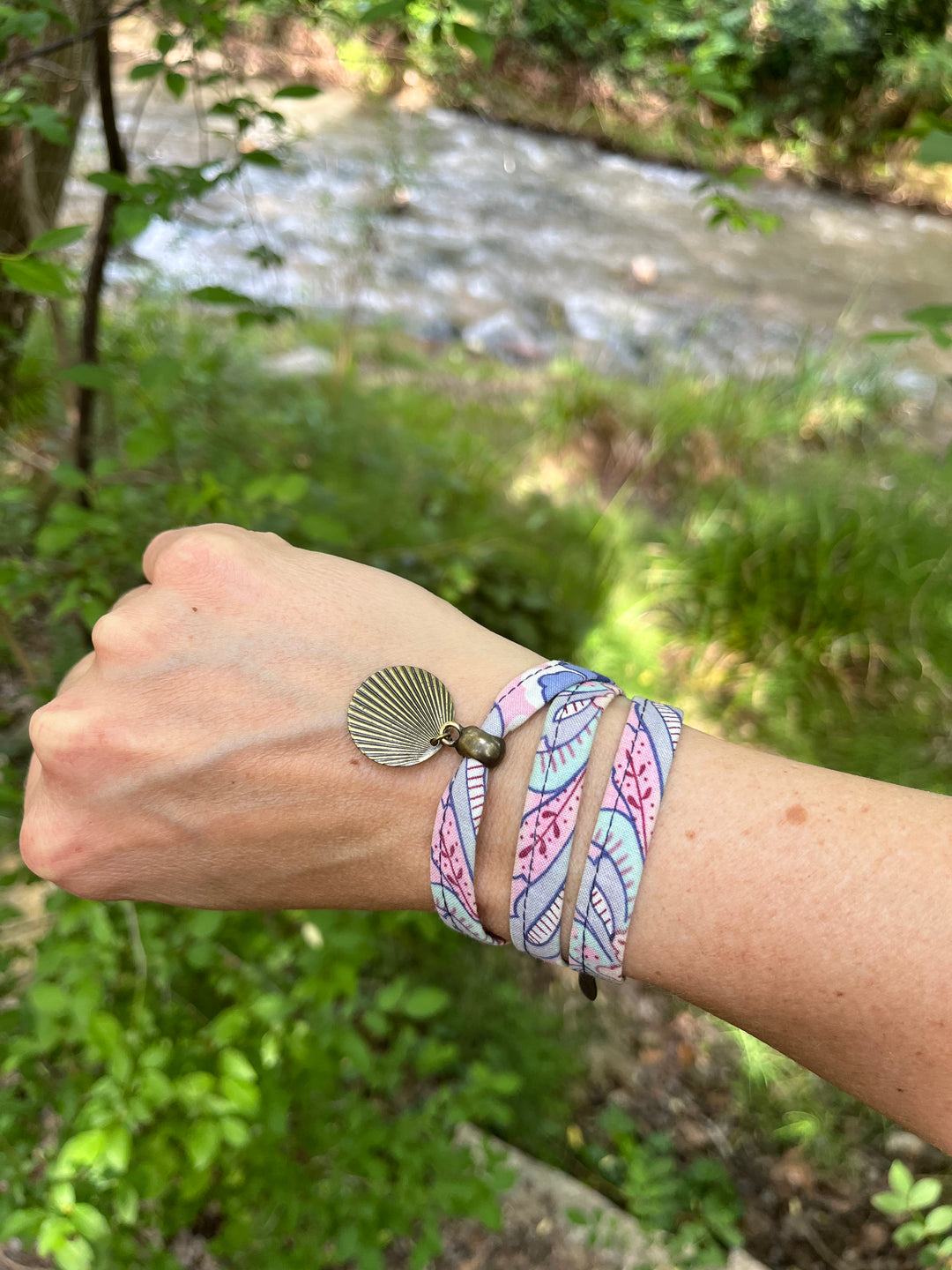 Bracelet tissu provençal Borély 3 tours