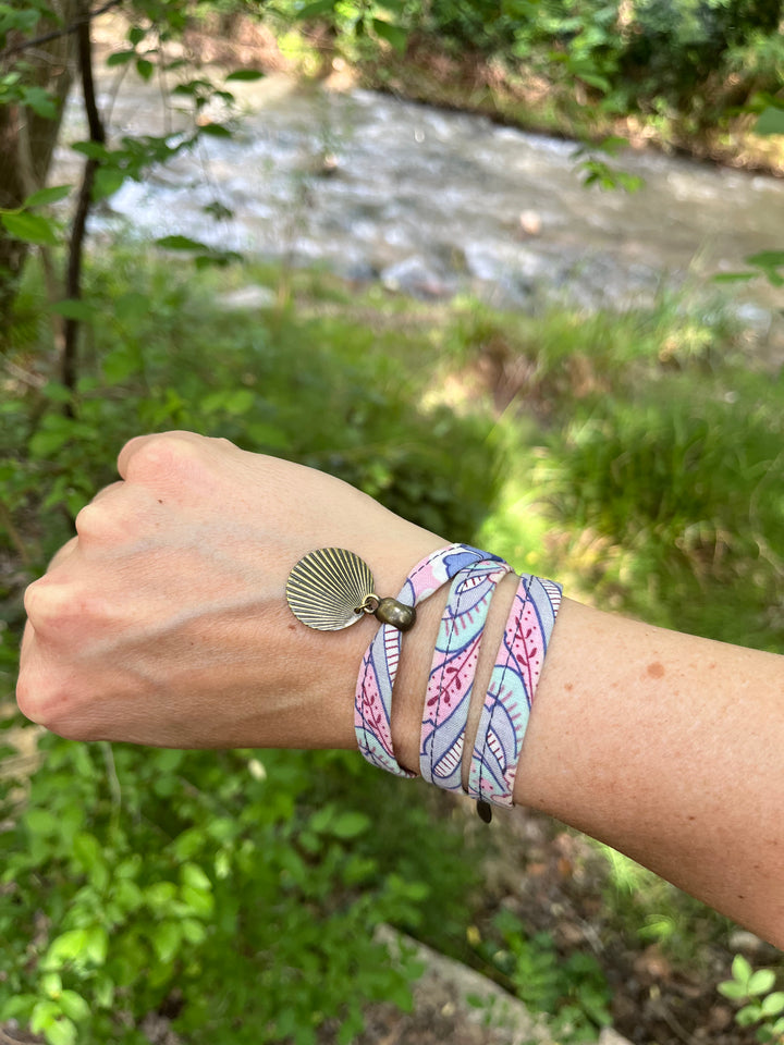 Bracelet tissu provençal Borély 3 tours