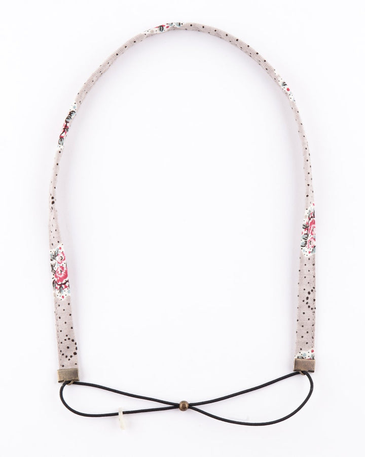 Headband fin gris fleuri l’Eyraguais