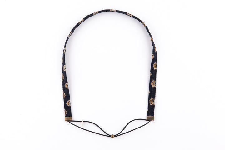 Headband fin noir marron l’Eyraguais