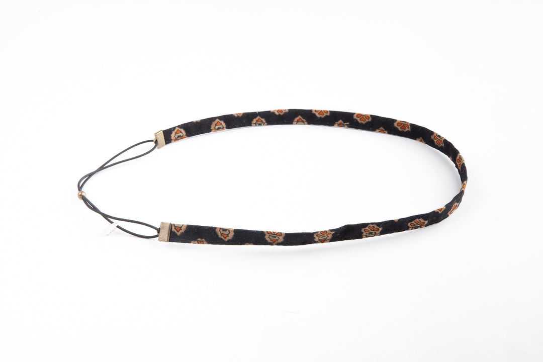 Headband fin noir marron l’Eyraguais