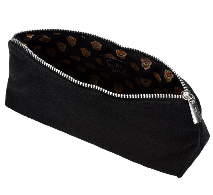 trousse jean noir tissu provencal imprimé en provence