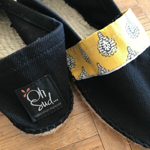 espadrilles liberty jaune jean noir