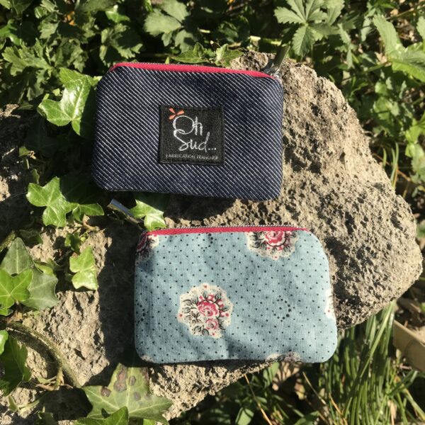 mini pochette liberty bleu