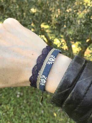 bracelet liberty dentelle bleu