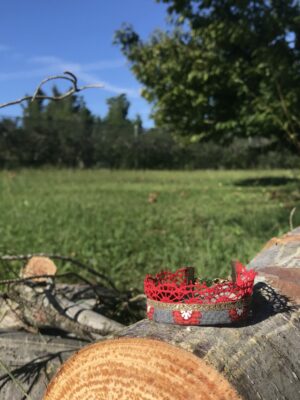 bracelet liberty rouge dentelle