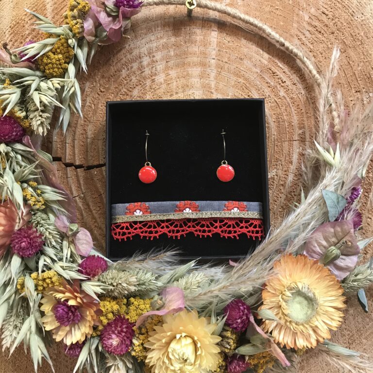 coffret bijoux provençaux rouge